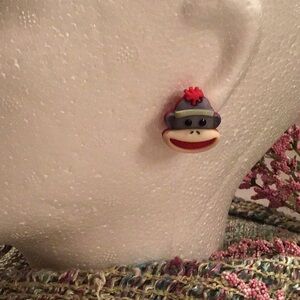 2/$10.00 Monkey Sock Earrings